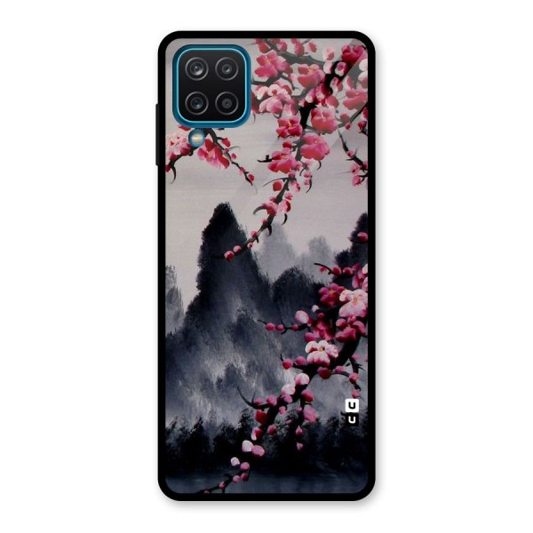 Hills And Blossoms Glass Back Case for Galaxy A12