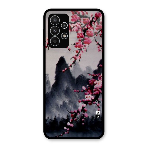 Hills And Blossoms Glass Back Case for Galaxy A23