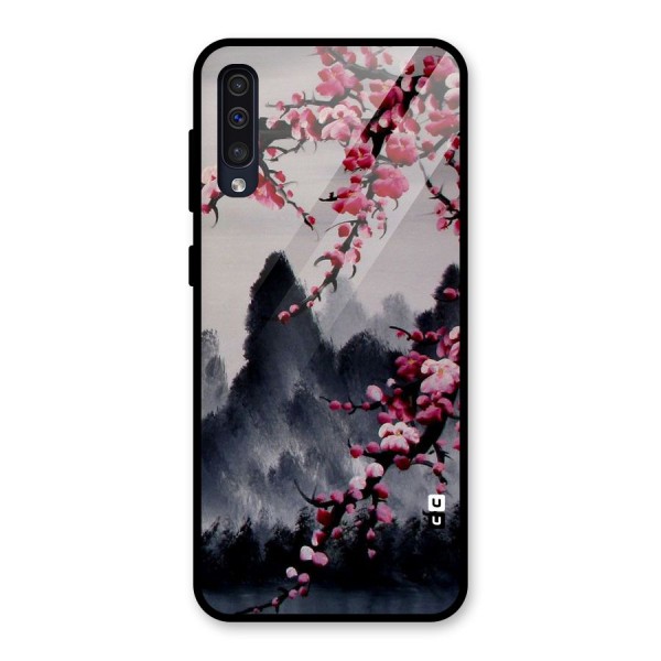 Hills And Blossoms Glass Back Case for Galaxy A30s