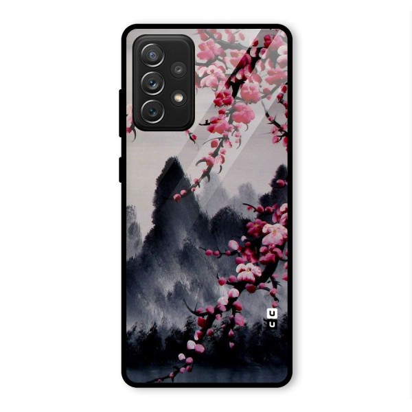 Hills And Blossoms Glass Back Case for Galaxy A72