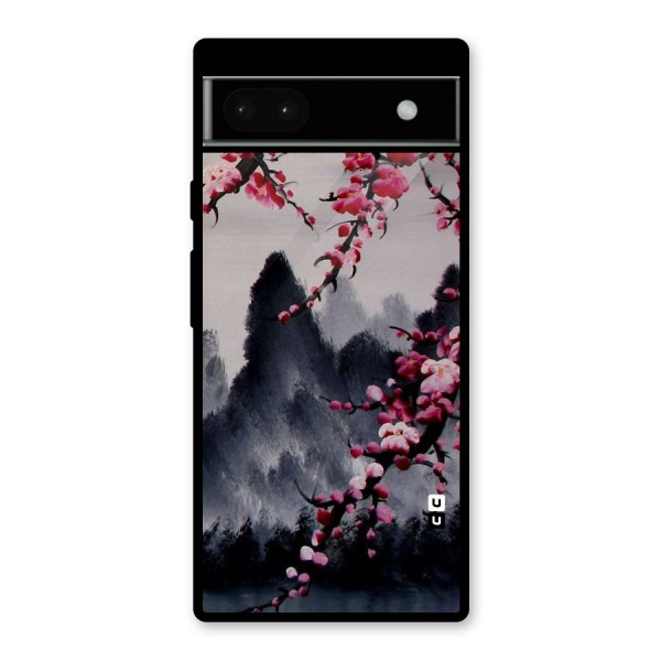 Hills And Blossoms Glass Back Case for Google Pixel 6a