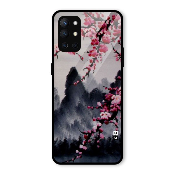 Hills And Blossoms Glass Back Case for OnePlus 9R