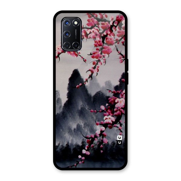 Hills And Blossoms Glass Back Case for Oppo A52