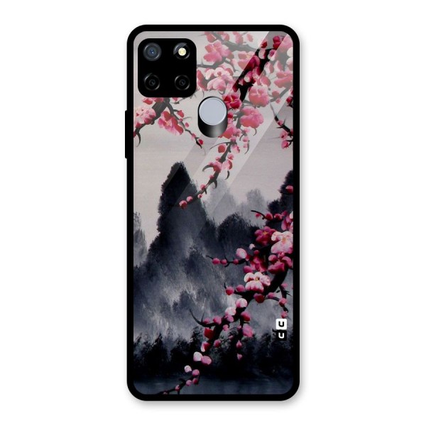 Hills And Blossoms Glass Back Case for Realme C15