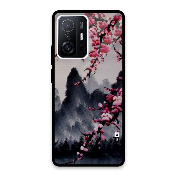 Hills And Blossoms Glass Back Case for Xiaomi 11T Pro