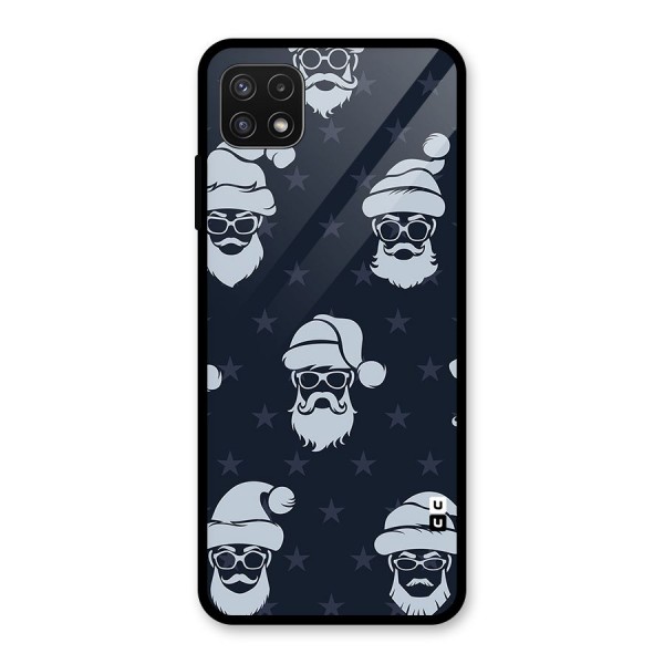 Hipster Santa Glass Back Case for Galaxy A22 5G