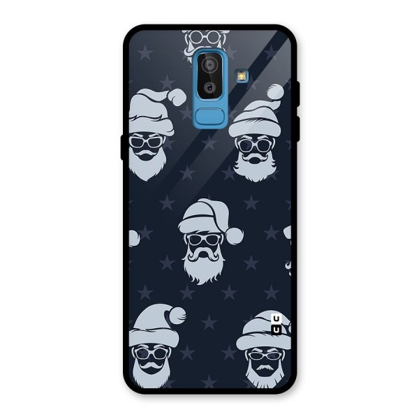 Hipster Santa Glass Back Case for Galaxy J8