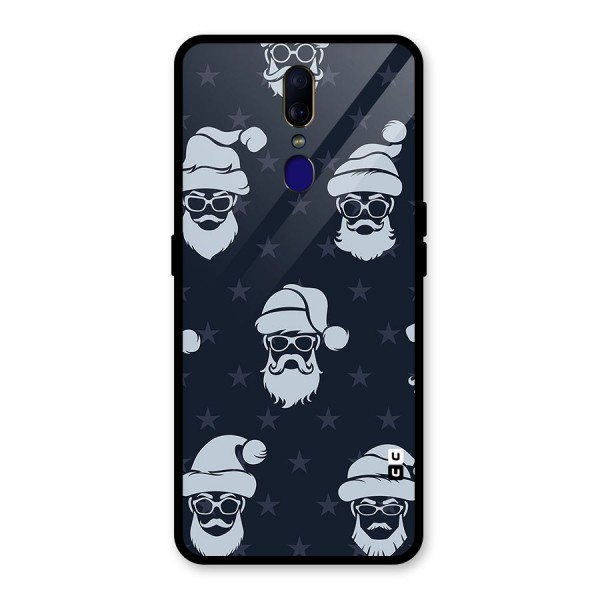 Hipster Santa Glass Back Case for Oppo F11