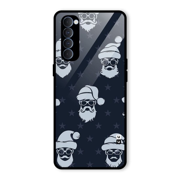 Hipster Santa Glass Back Case for Oppo Reno4 Pro