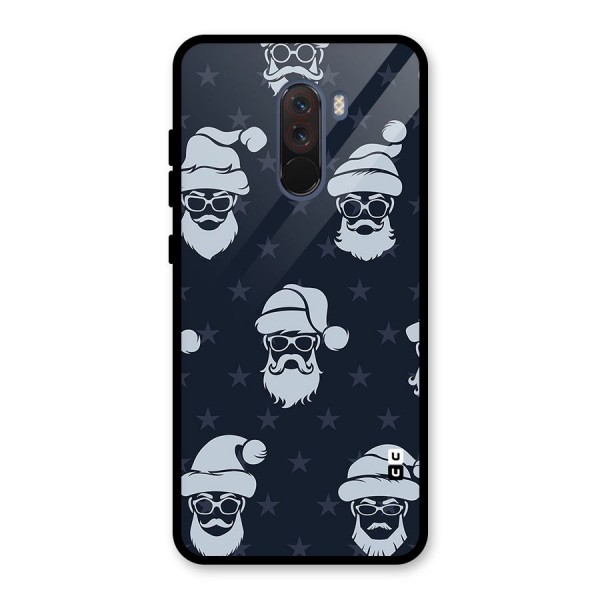 Hipster Santa Glass Back Case for Poco F1