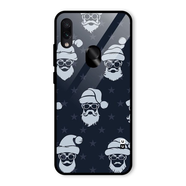 Hipster Santa Glass Back Case for Redmi Note 7