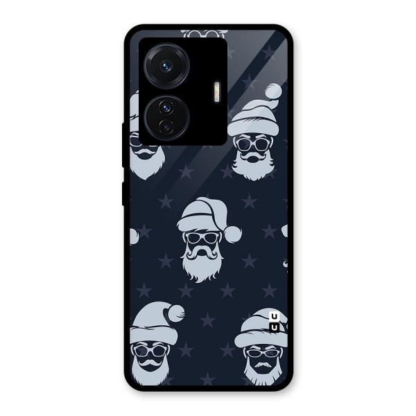 Hipster Santa Glass Back Case for Vivo T1 Pro