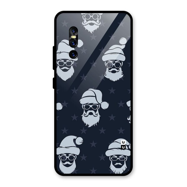 Hipster Santa Glass Back Case for Vivo V15 Pro