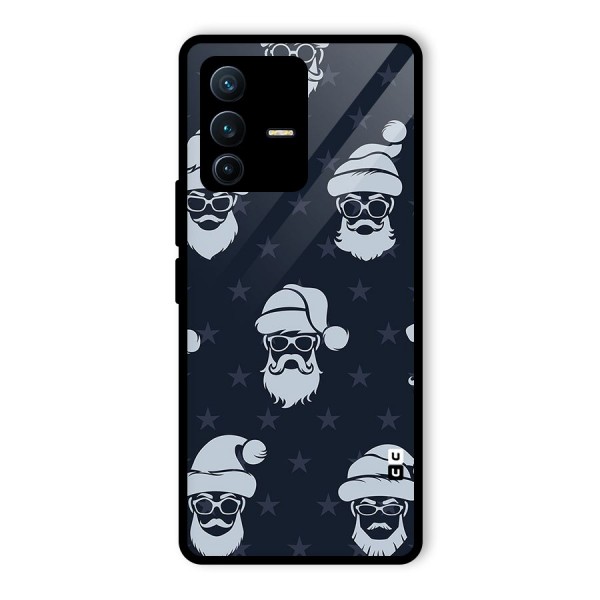 Hipster Santa Glass Back Case for Vivo V23 Pro