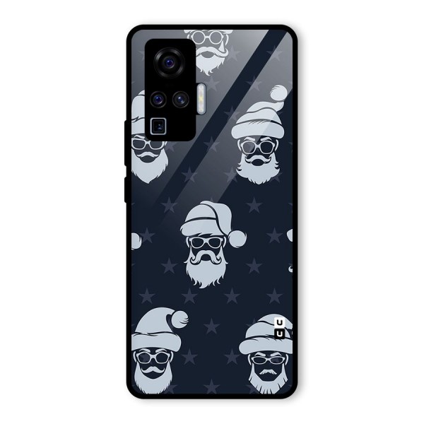 Hipster Santa Glass Back Case for Vivo X50 Pro