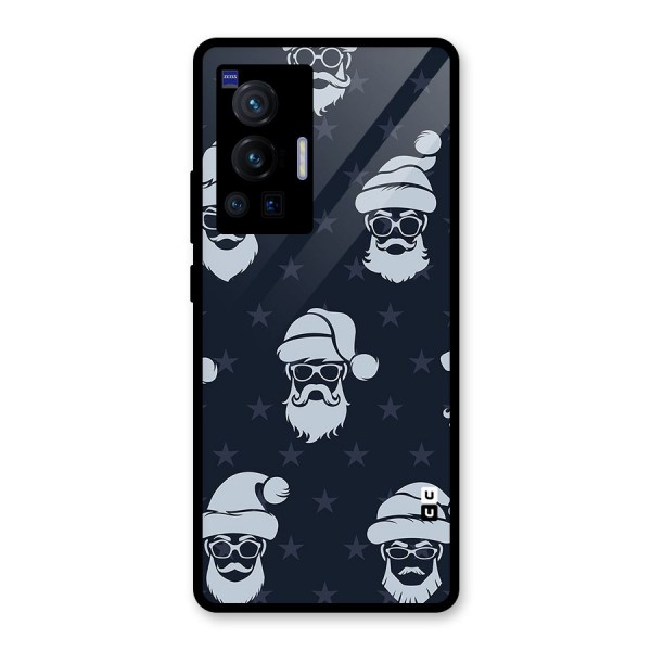 Hipster Santa Glass Back Case for Vivo X70 Pro