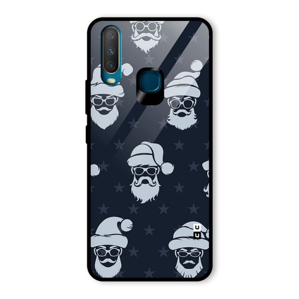 Hipster Santa Glass Back Case for Vivo Y12