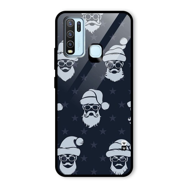 Hipster Santa Glass Back Case for Vivo Y30