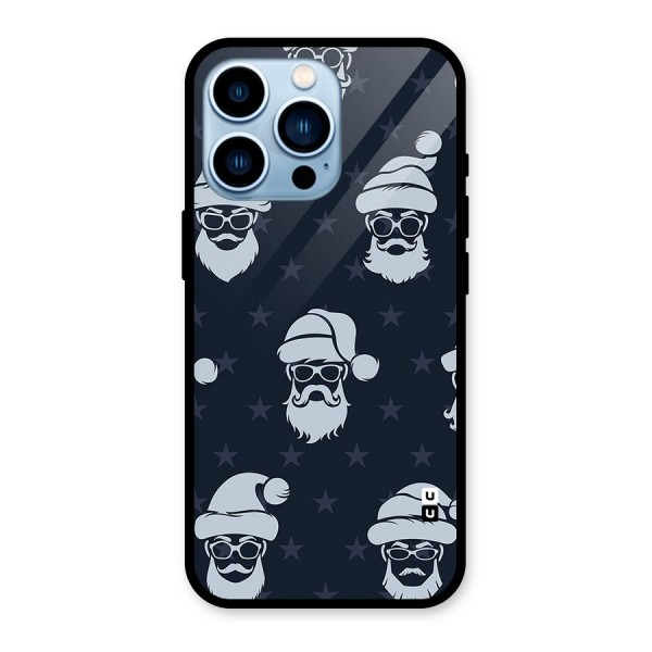 Hipster Santa Glass Back Case for iPhone 13 Pro