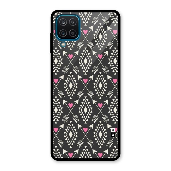 Hit Arrow Love Glass Back Case for Galaxy A12