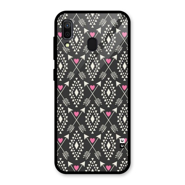 Hit Arrow Love Glass Back Case for Galaxy A30