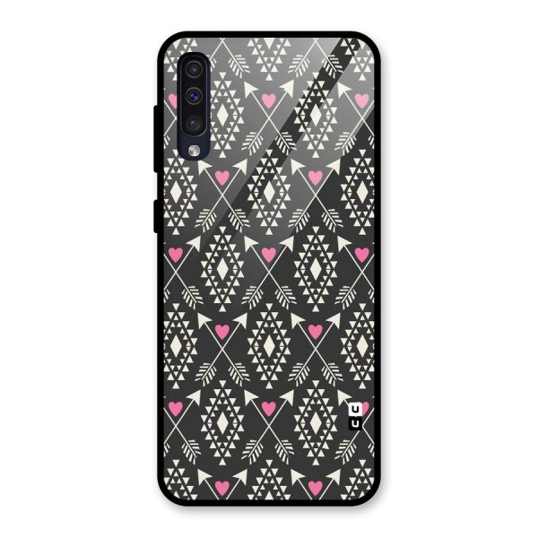 Hit Arrow Love Glass Back Case for Galaxy A50s