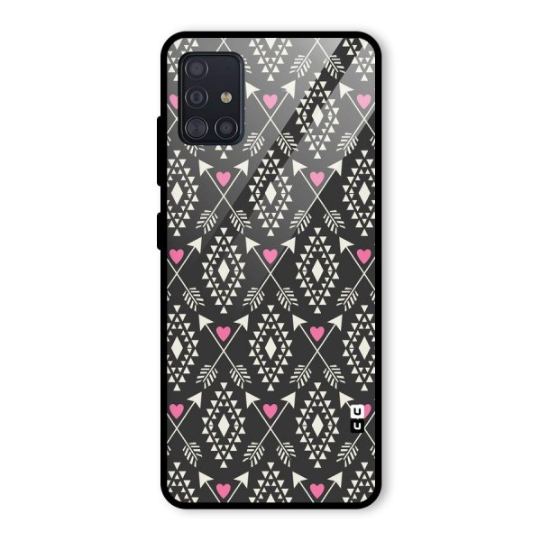 Hit Arrow Love Glass Back Case for Galaxy A51