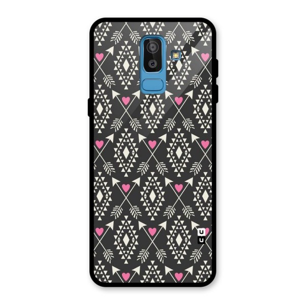 Hit Arrow Love Glass Back Case for Galaxy J8