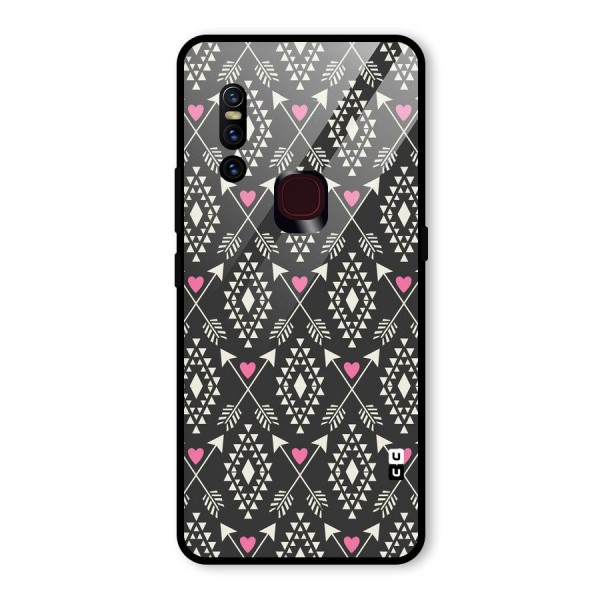 Hit Arrow Love Glass Back Case for Vivo V15