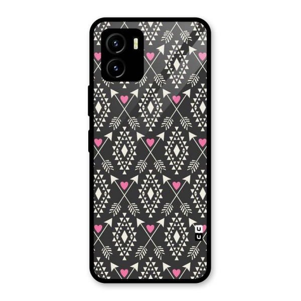 Hit Arrow Love Glass Back Case for Vivo Y15s