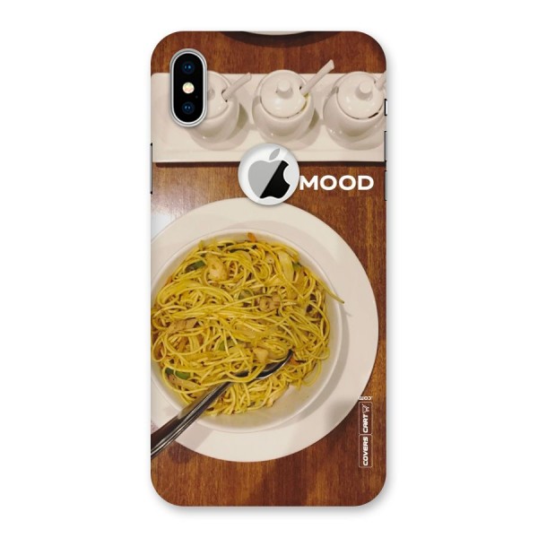 Hogging Mood Back Case for iPhone XS Logo Cut