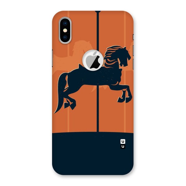 Horse Back Case for iPhone XS Logo Cut