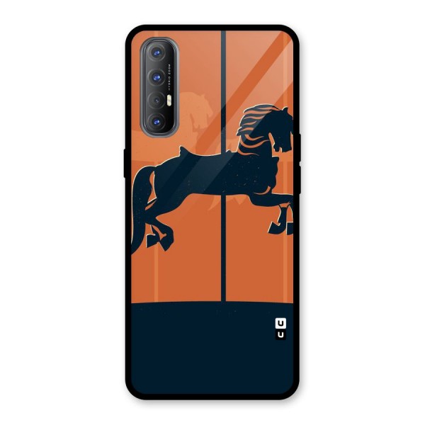 Horse Glass Back Case for Oppo Reno3 Pro