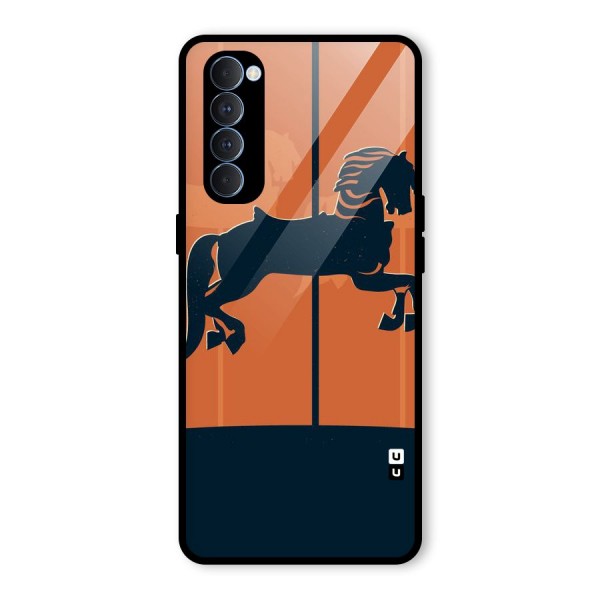 Horse Glass Back Case for Oppo Reno4 Pro