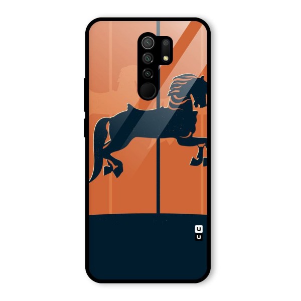 Horse Glass Back Case for Redmi 9 Prime