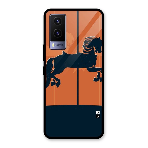 Horse Glass Back Case for Vivo V21e 5G