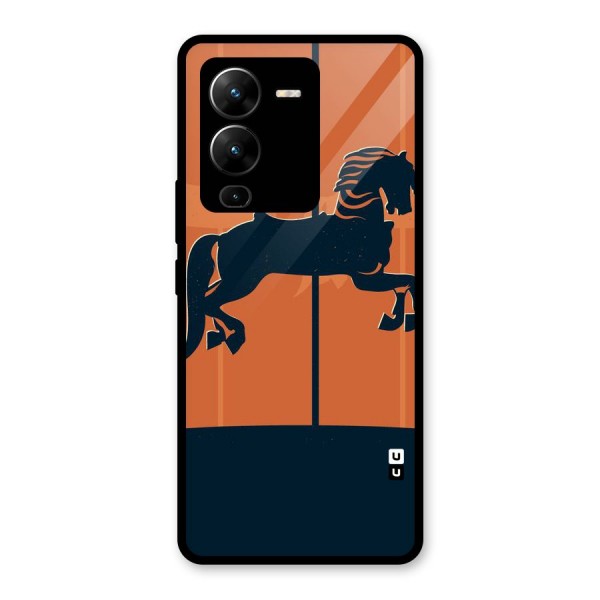 Horse Glass Back Case for Vivo V25 Pro