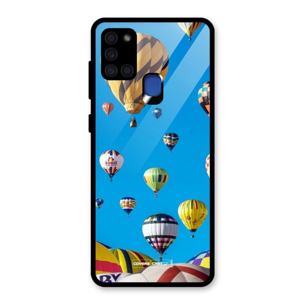 Hot Air Baloons Glass Back Case for Galaxy A21s