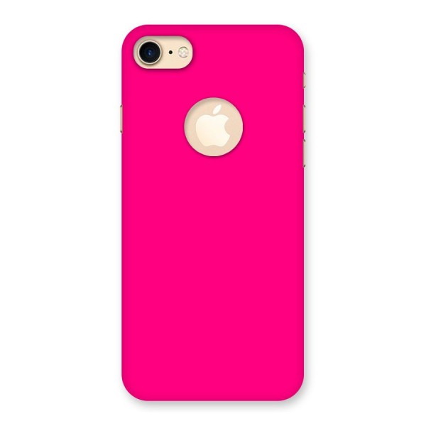 Hot Pink Back Case for iPhone 8 Logo Cut