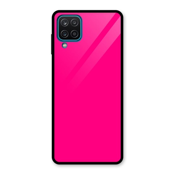 Hot Pink Glass Back Case for Galaxy A12