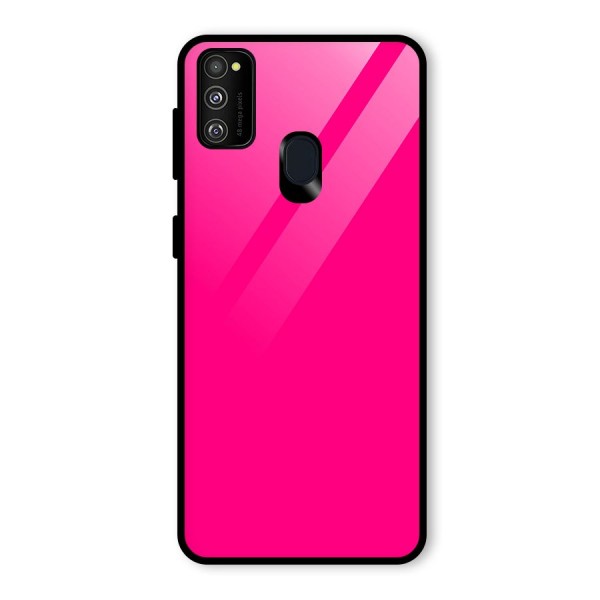 Hot Pink Glass Back Case for Galaxy M21