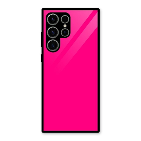 Hot Pink Glass Back Case for Galaxy S23 Ultra