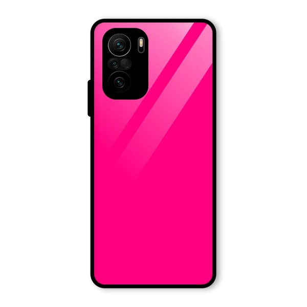 Hot Pink Glass Back Case for Mi 11x