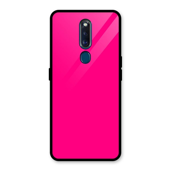 Hot Pink Glass Back Case for Oppo F11 Pro