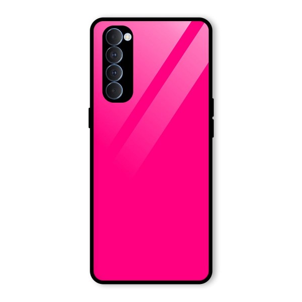 Hot Pink Glass Back Case for Oppo Reno4 Pro