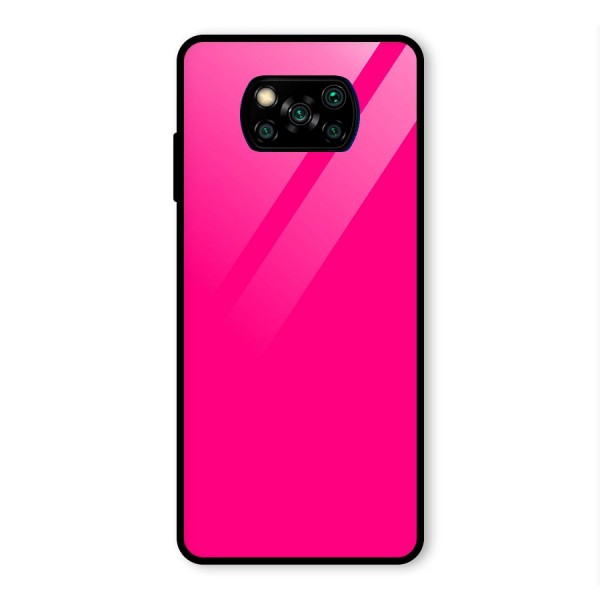 Hot Pink Glass Back Case for Poco X3 Pro