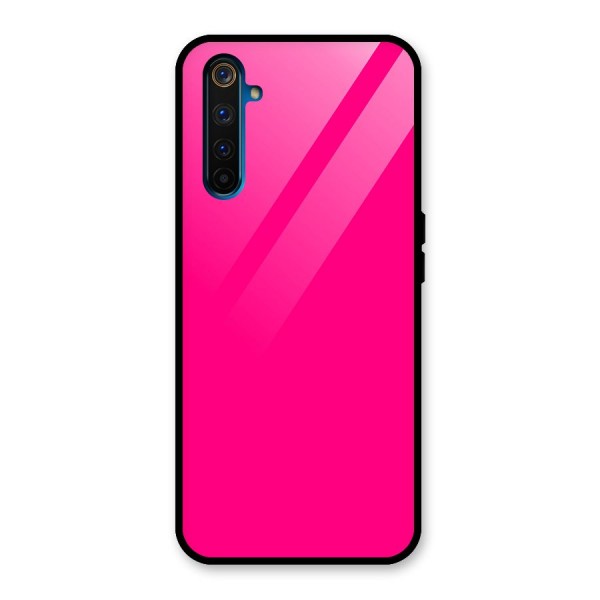 Hot Pink Glass Back Case for Realme 6 Pro