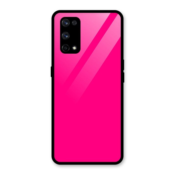 Hot Pink Glass Back Case for Realme X7 Pro