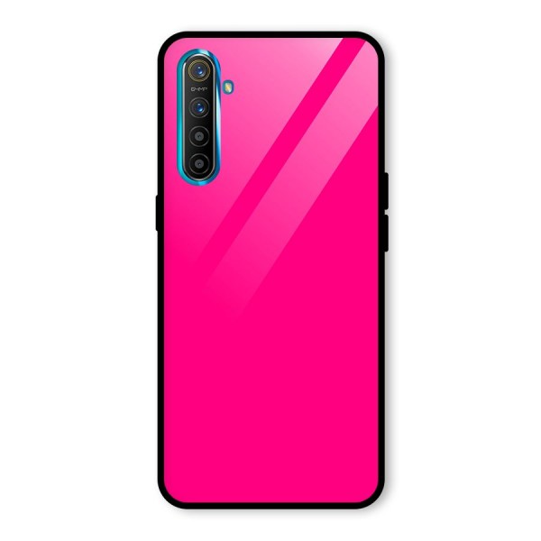 Hot Pink Glass Back Case for Realme XT