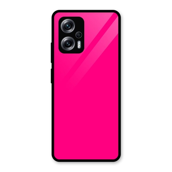 Hot Pink Glass Back Case for Redmi K50i